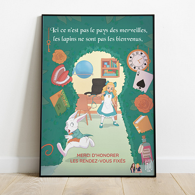 Affiche Les lapins characters design illustration poster