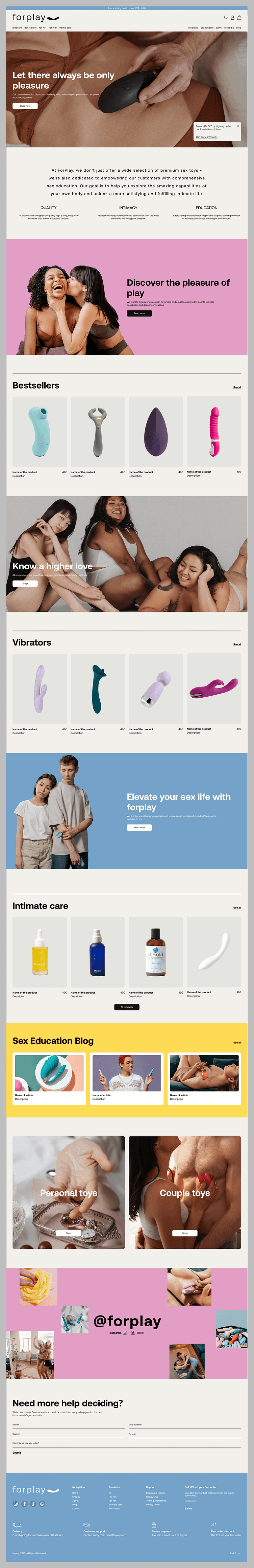 Sex Shop Website Design Concept by Nice Digital Studio on Dribbble