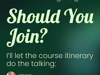 I’ll let the course itinerary do the talking: branding design flat graphic design typography