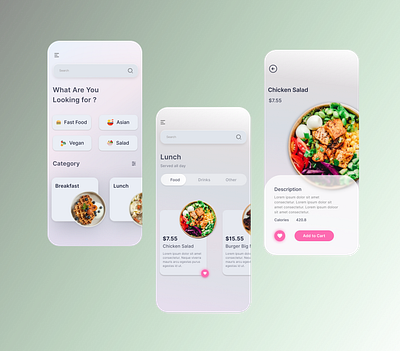 Food App graphic design ui
