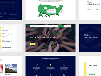 Independent Sector - Website branding clean design flat illustration layout design ui ux website