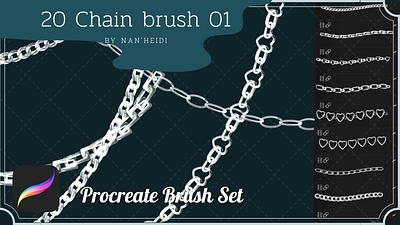 Chain Procreate brushes_By Nan'Heidi design illustration procreate vector