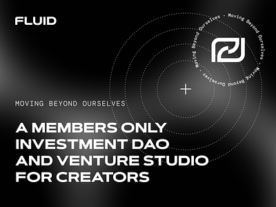 Fluid DAO - Visual identity design agency black and white blockchain branding dao fluid graphic design holographic logo web3
