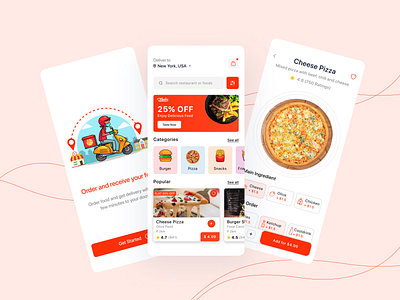 Food Ui Design app design figma graphic design illustration ui vector