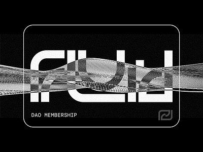 Fluid DAO - Membership card black and white blockchain branding bw card dao fluid graphic design id logo membership web3