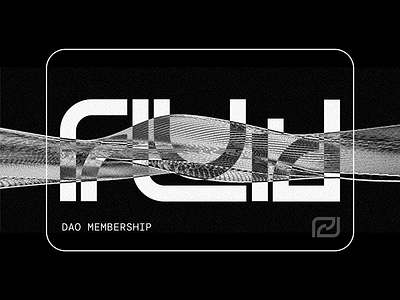 Fluid DAO - Membership card black and white blockchain branding bw card dao fluid graphic design id logo membership web3