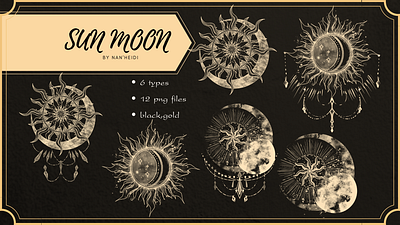 SunMoon_By Nan'Heidi design graphic design illustration procreate vector