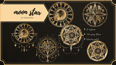 moon star_By Nan'Heidi design graphic design illustration procreate vector