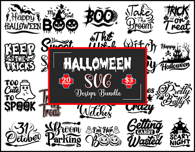 Halloween SVG T-shirt Design Bundle halloween svg cut file