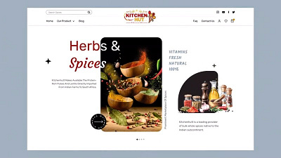 KitchenHut Spices web Slider branding figma design kitchenhut masala slider spices ui user unterave web design website