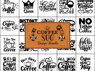 Coffee SVG T-shirt Design Bundle svg t shirt design