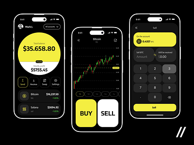 Investment Mobile IOS App android animation app app design app interaciton blockchain crypto cryptocurrencies dashboard design invest investment ios mobile mobile app mobile ui motion online ui ux