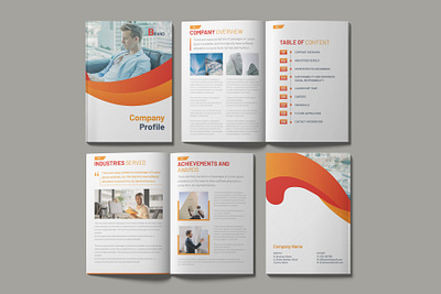 Company Profile Brochure layout Template Design booklet brochure company profile layout magazine print ready template unique design