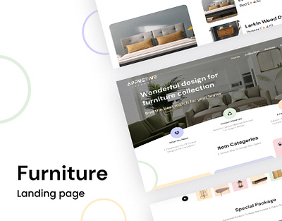 Furniture website design furniture landing landing page ui ux web webdesign