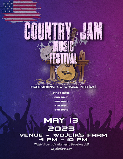 Music Festival Poster Design branding concert poster country jam design graphic design music festival poster poster poster design