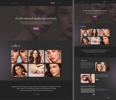 Makeup studio🌟 design landingpage uiux uxuidesign webdesign
