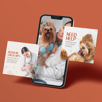 Pet Social Media Posts branding design graphic design instagram landing page pet care social media ui ux web design