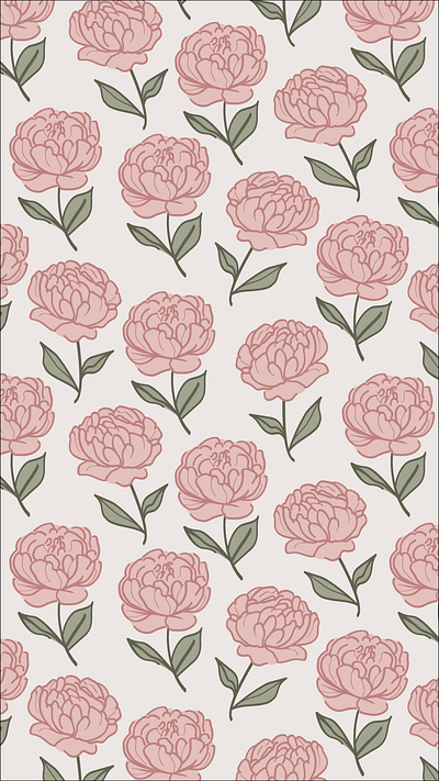 Peony floral pattern design floral pattern illustration pattern design seamless pattern