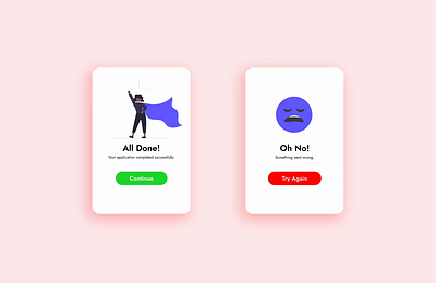 Daily UI 011 | Flash Message 011 animation dailyui error flashmessage success tryagain ui