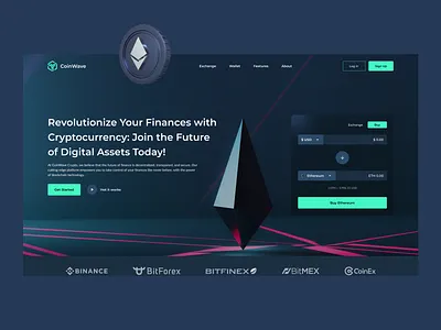 CoinWave bitcoin crypto cryptocurrency cryptolandingpage design illustration landingpage logo ui uidesigner uiux uiuxdesign uiuxdesigner ux web webdesign webdesigner website websitedesign websitedesigner