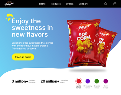 Food Landing Page Animation 3d animation branding figma landing page mockup prototype ui