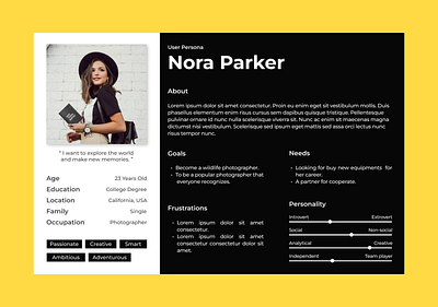 User Persona app branding customizable template design figma graphic design illustration logo persona persona template typography ui ui ux user persona user persona template user personas ux vector