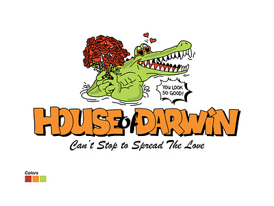 HOUSE OF DARWIN - YOU LOOK SO GOOD! branding crocodile design graphic design illustration logo love