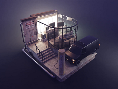 The Punisher Tutorial 3d blender diorama illustration isometric marvel process punisher render tutorial