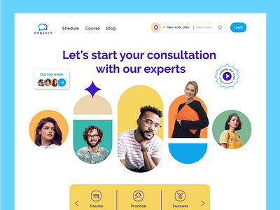 Consult Landing Page UI design. consult consulting deshboard homepage interfacedesign landing page landingpage landingpagedesign productdesign ui uidesign uikits uiux userexperience userinterface ux uxdesign webdesign webpage website