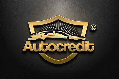 AutoCredit logo 3d branding design graphic design illustration logo typography vector