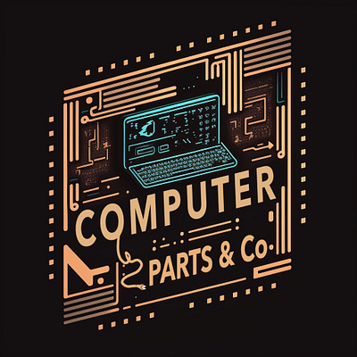 Computer Parts & Co. branding design graphic design logo typography