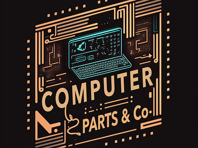 Computer Parts & Co. branding design graphic design logo typography