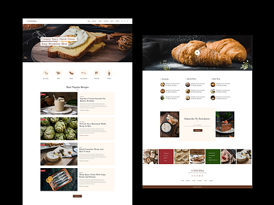 Food Blog blog blogging design food recipes rustic ui web webdesign website wordpress