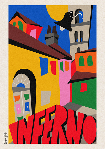Inferno art design digital art graphic design illustration poster print vector
