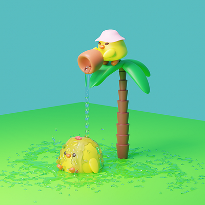 April Fools 🎭🐣 3d animation blender design illustration