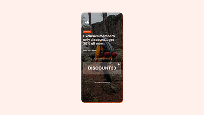 Redeem Coupon code coupon dailyui discount ecommerce hiking mobile outdoors redeem shop trail ui uidesign