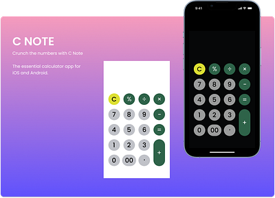 C Note - User-Friendly Calculator App dailyuico figma intuitivedesign