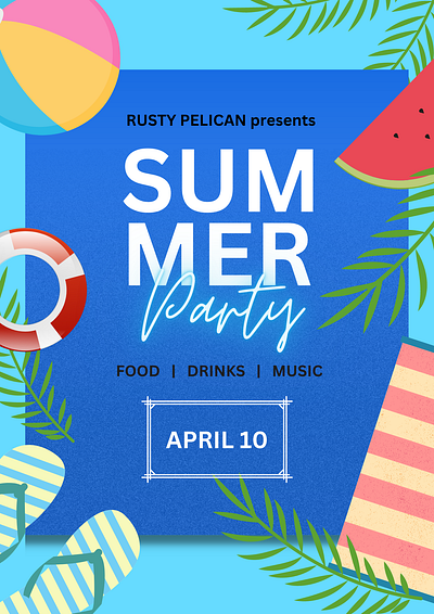 Summer Party event graphic design party poster summer summer party