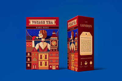 Tea Packaging abstract adobe illustrator branding british buildings city design editorial geometric graphic design illustration logo london packaging pattern tea teacup vector vintage woman