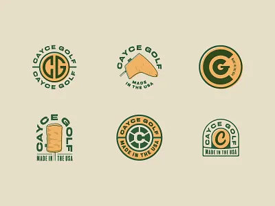 Cayce Unused Badges badges cayce golf design golf process