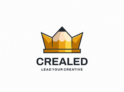 Pencil King branding creative crown elegant illustration king logo minimalist modern pencil