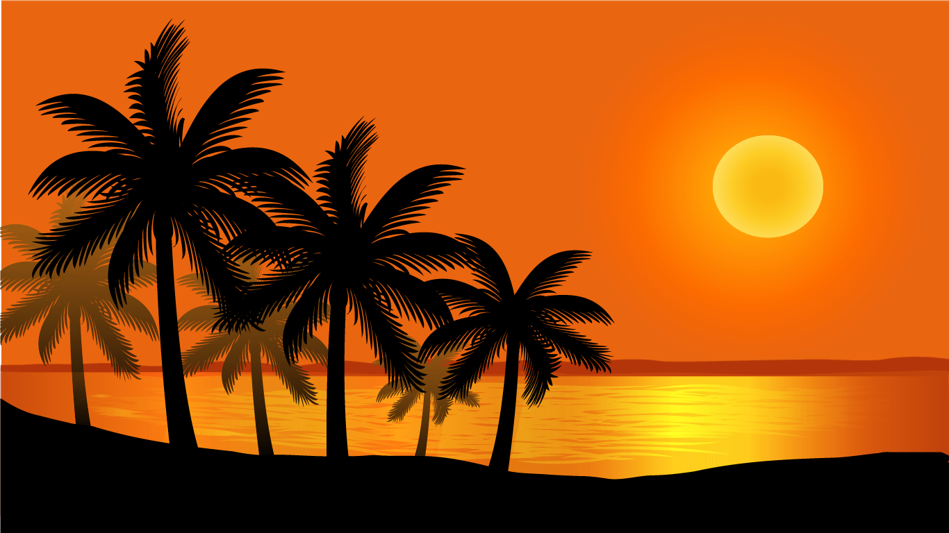 Sunset with the Gradient by Nishrek Art on Dribbble