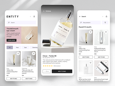 Beauty company app / UI design app design ui ux