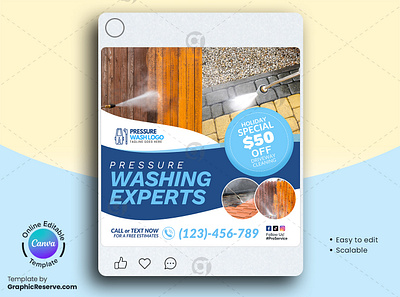 Pressure Washing Experts Canva Web Banner canva design template cleaning service cleaning service marketing pressure washing roof cleaning roof cleaning marketing social media banner social media marketing social media post