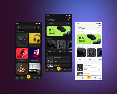 Mobile UI Screens animation design design app illustration illustrator logo ui ui ux uidesign uiux