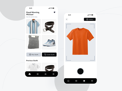 OutfitStyler: A Virtual Wardrobe clothes colors design minimal typography uiux wardrobe