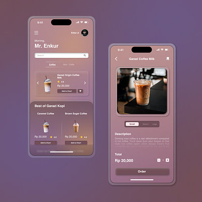 A Coffee Shop App app design illustration ui uidesign uiux ux