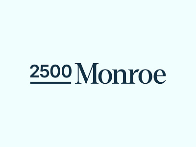 2500 Monroe branding logo logo design serif typography wordmark