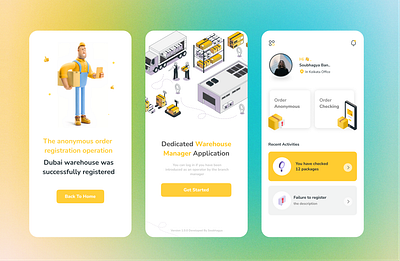 Warehouse Manager Mobile Application animation design design app illustration illustrator logo ui ui ux uidesign uiux