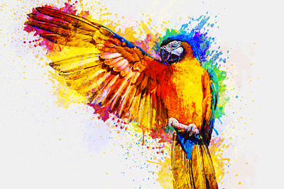 Watercolor painting parrot 3d animation autumn watercolor painting branding design easy watercolor painting graphic design illustration logo motion graphics painting typography ui watercolor watercolor art watercolor painting